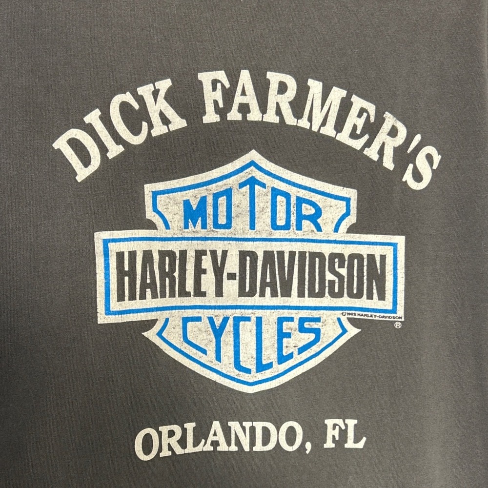 VTG‎ Harley Davidson Wolf Moon T-Shirt Dick Farmers Orlando FL Size Large - Picture 9 of 10